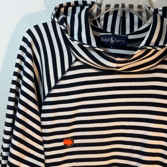 Polo RALPH LAUREN RL 2000 MENS hoodie large black white vtg y2k RL-64 hip hop - Picture 8 of 10